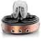 MegaChef Brushed Copper & Black Round Triple 1.5qt. Slow Cooker & Buffet Server Finish With 3 Ceramic Cooking Pots & Removable Lid Rests